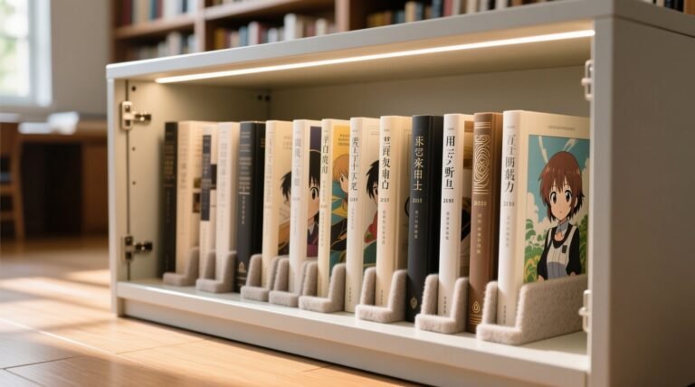 Closet organization tips for anime art books.jpg