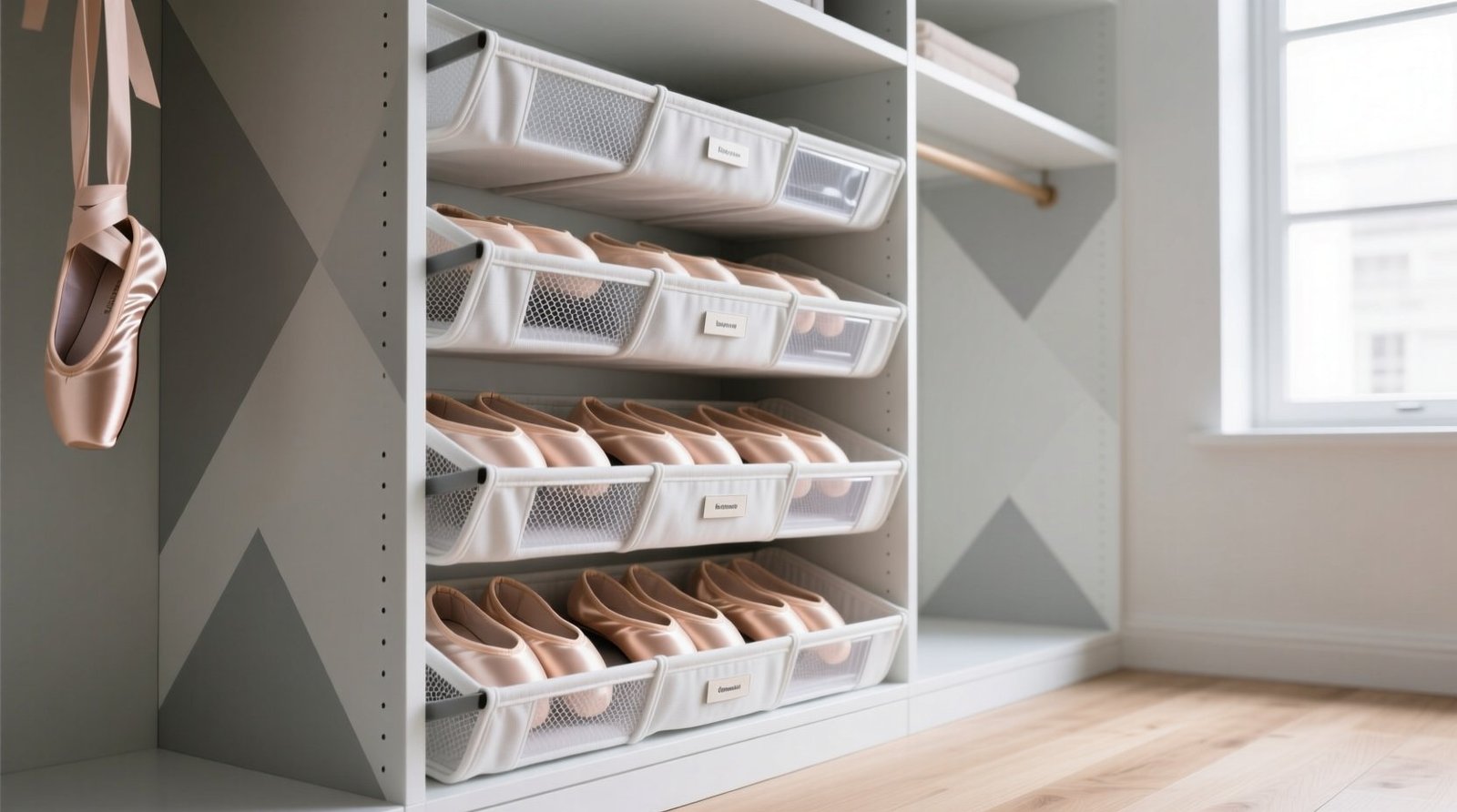 Closet organization tips for ballet flats pointe shoes.jpg