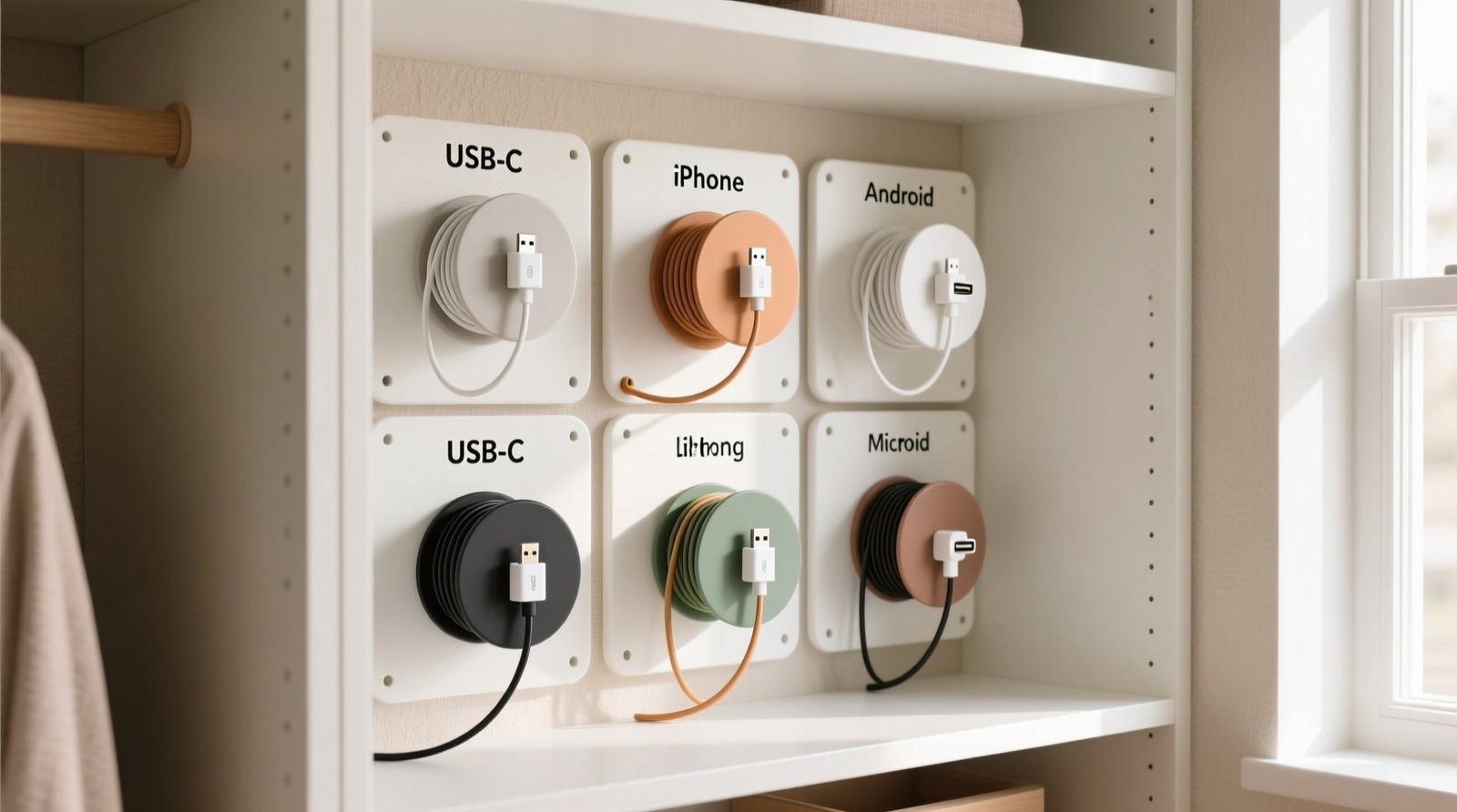 Closet organization tips for beauty device cords.jpg