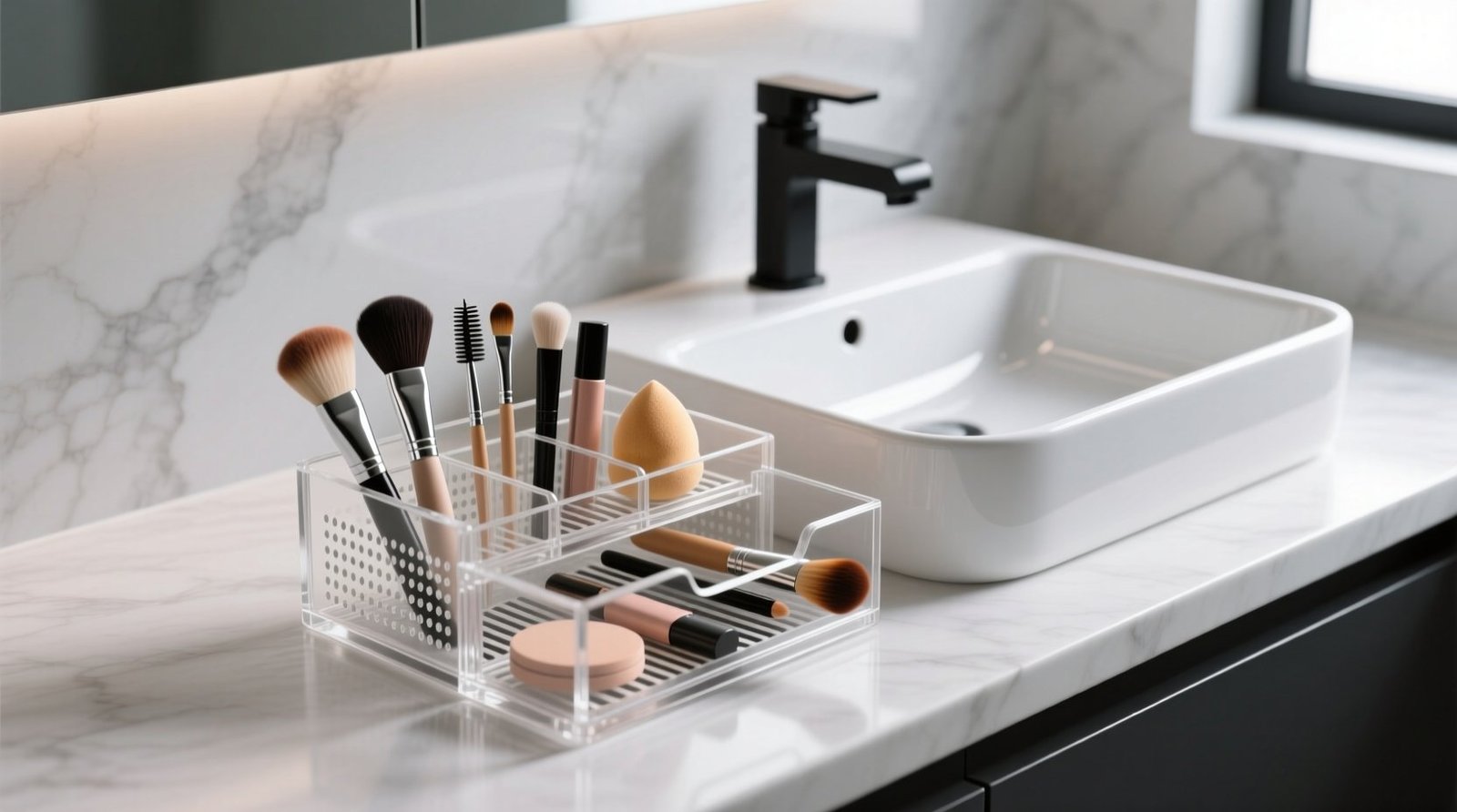 Closet organization tips for makeup sponges brushes.jpg