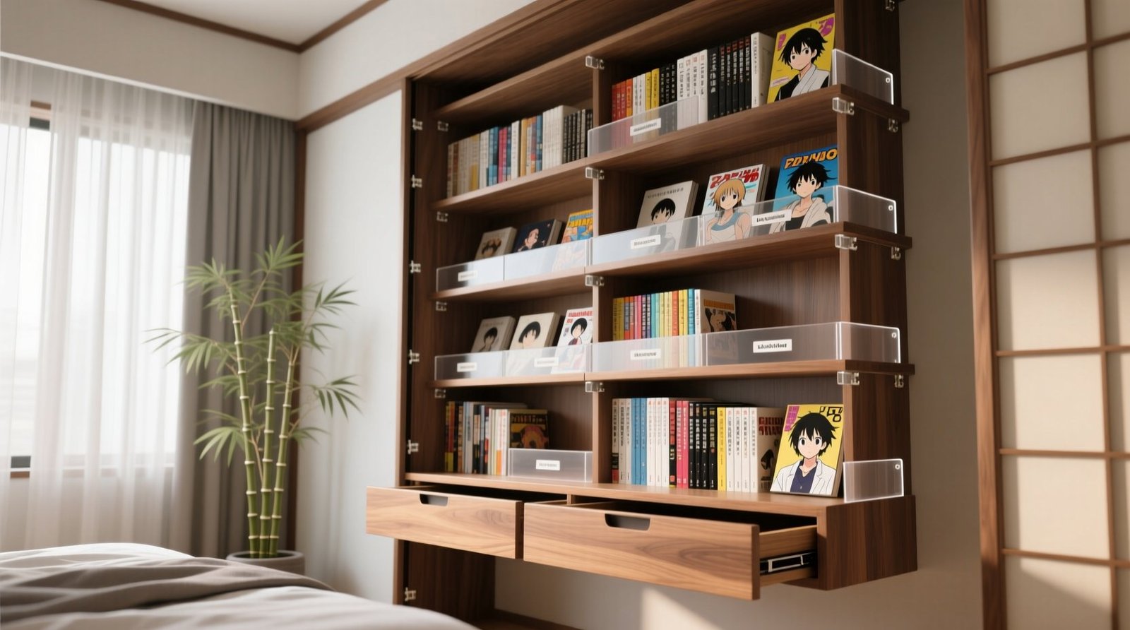 Closet organization tips for manga anime art books.jpg