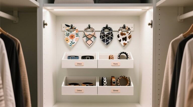 Closet organization tips for pet bandanas collars.jpg