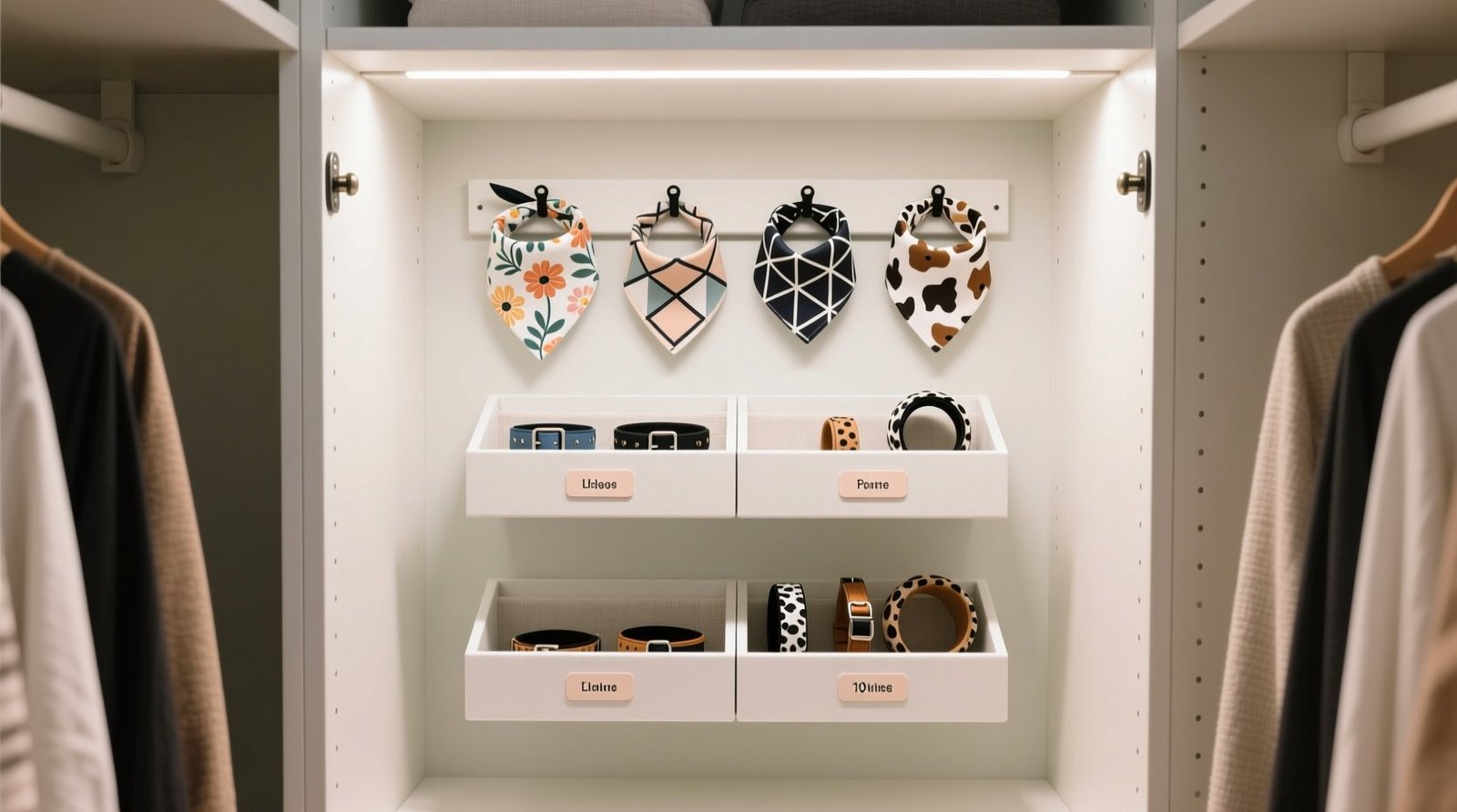 Closet organization tips for pet bandanas collars.jpg