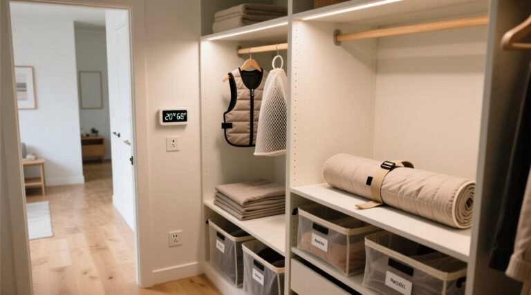 Closet organization tips for pet cooling heating gear.jpg