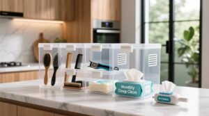 Closet organization tips for pet grooming supplies.jpg