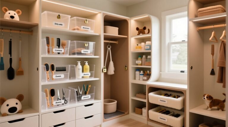 Closet organization tips for pet grooming tools.jpg