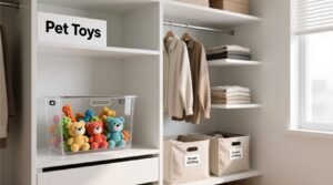 Closet organization tips for pet toy rotation.jpg