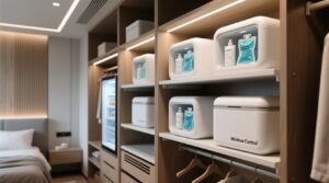 Closet organization tips for skincare fridge backups.jpg