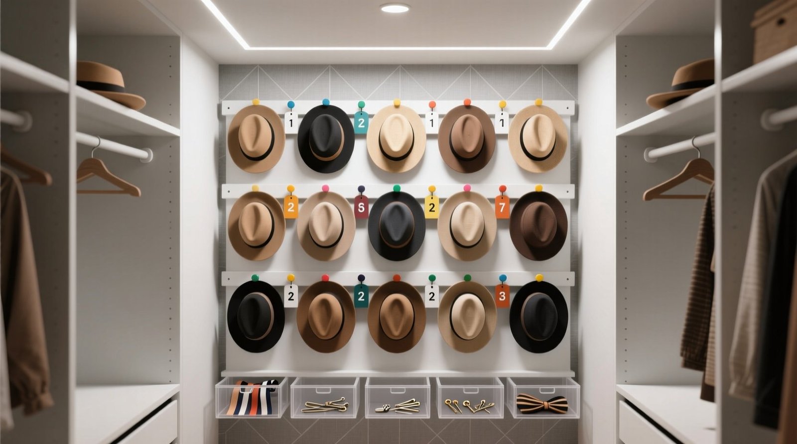 Closet organization tips for two people 37 hats.jpg
