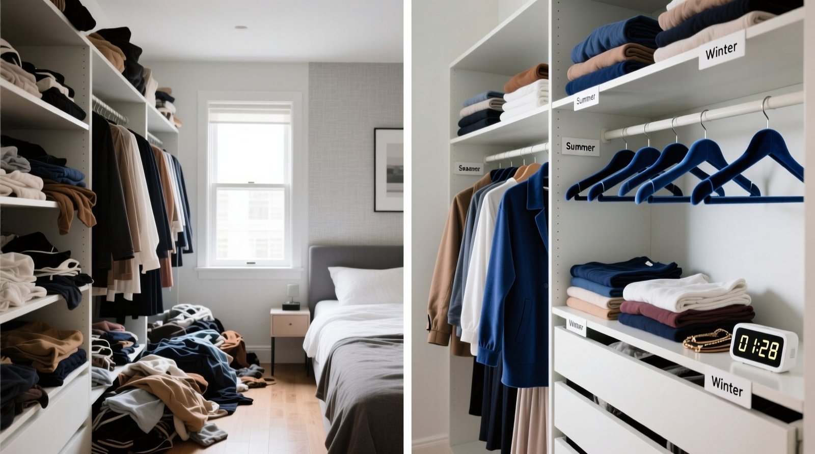 Closet organization tips for two people.jpg