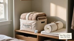Closet organization tips for weighted blankets toppers.jpg