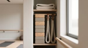 Closet organization tips for yoga blocks straps.jpg