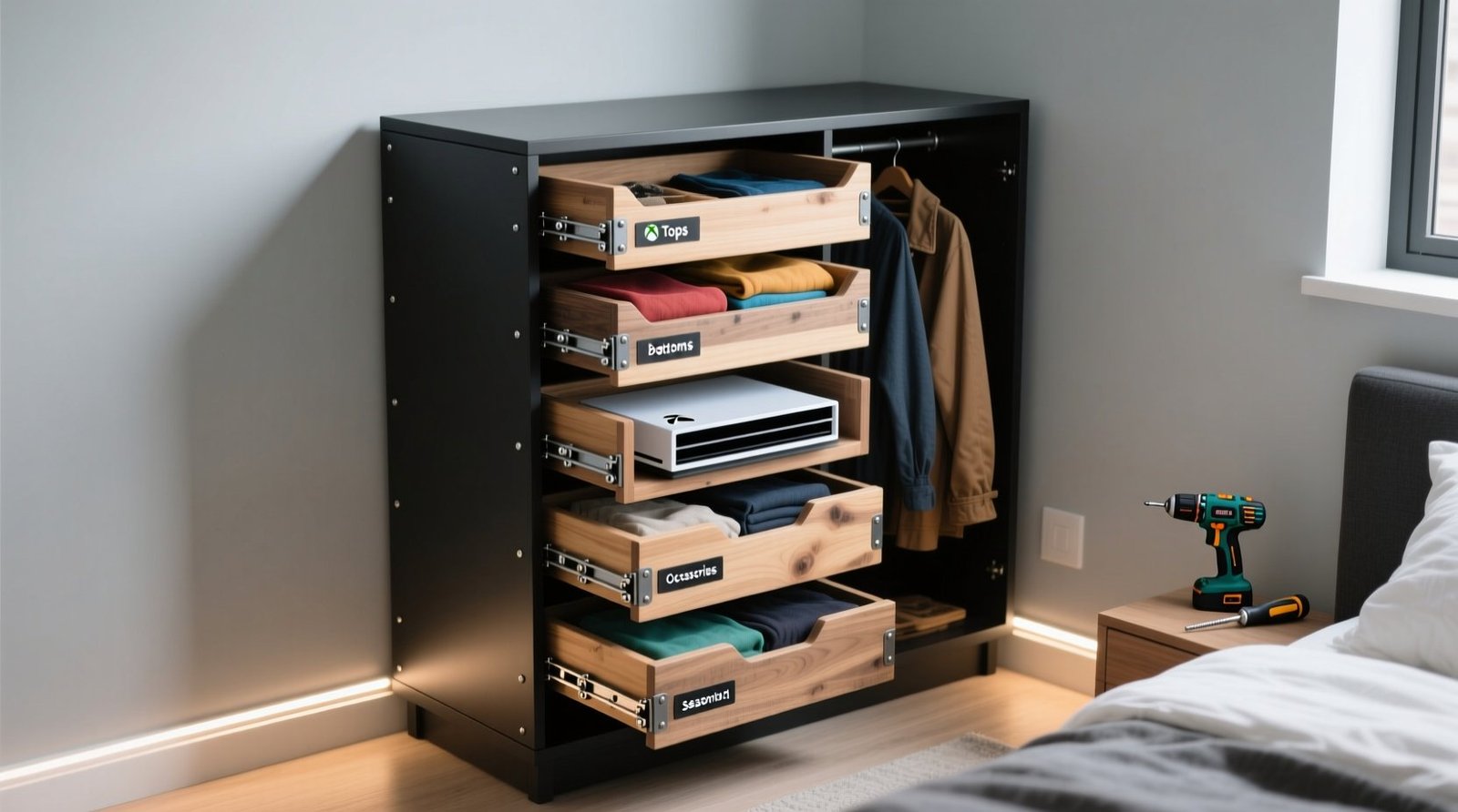 Closet organization tips gaming tray capsule system.jpg