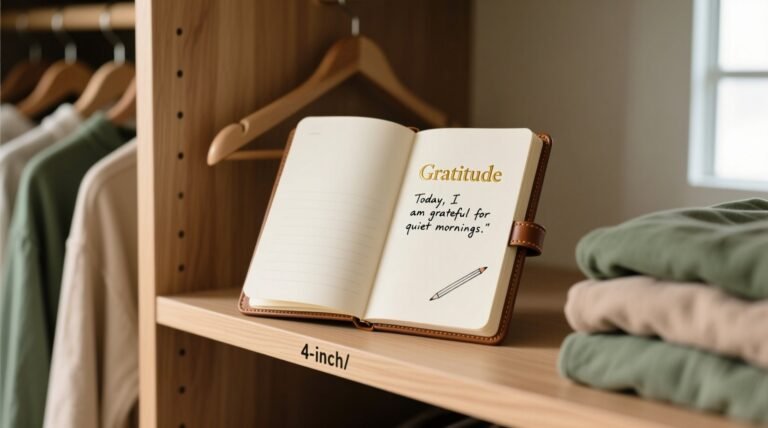 Closet organization tips gratitude journal shelf worth it.jpg