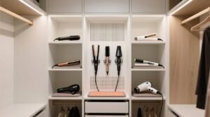 Closet organization tips hair tool storage safety.jpg