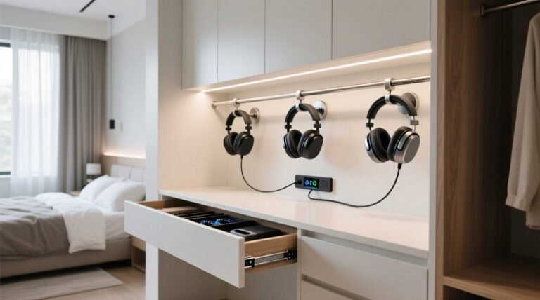 Closet organization tips headset stand integration.jpg