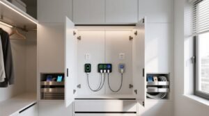 Closet organization tips hidden cord management.jpg