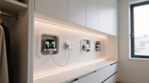 Closet organization tips hidden earbud charging stations.jpg