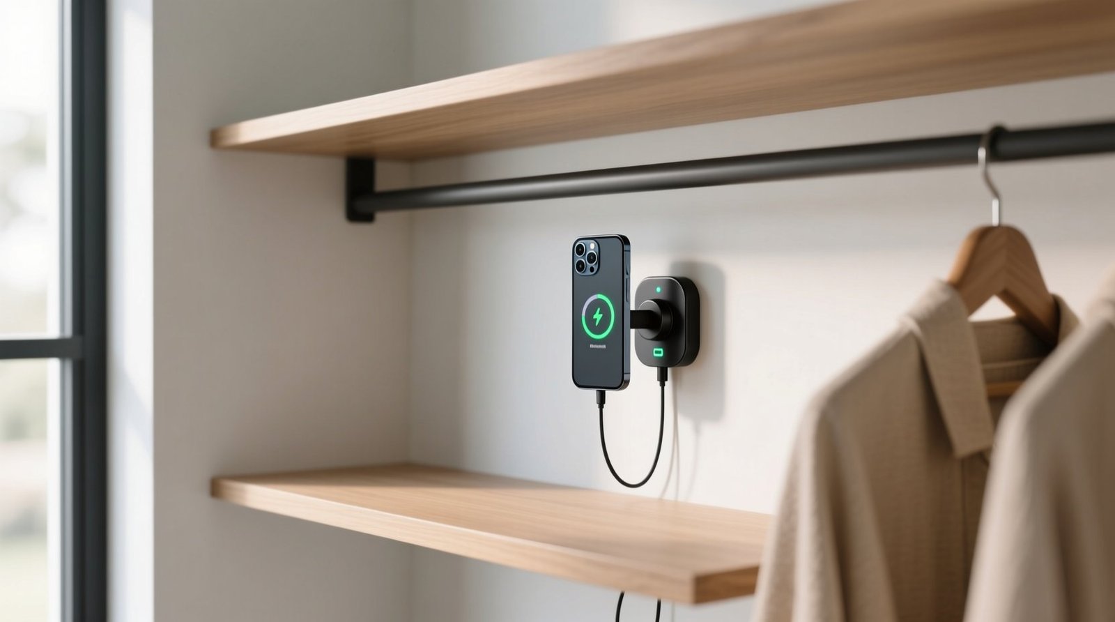 Closet organization tips hidden magnetic charging docks.jpg