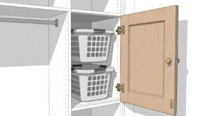 Closet organization tips hide baskets inside doors safely.jpg