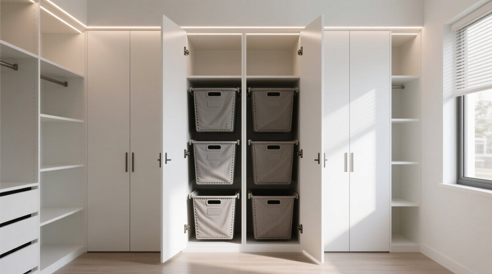 Closet organization tips hide baskets on doors safely.jpg
