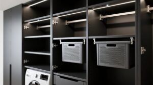 Closet organization tips hide baskets without blocking rods.jpg