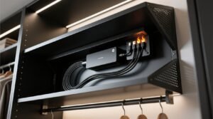 Closet organization tips hide cables without overheating.jpg