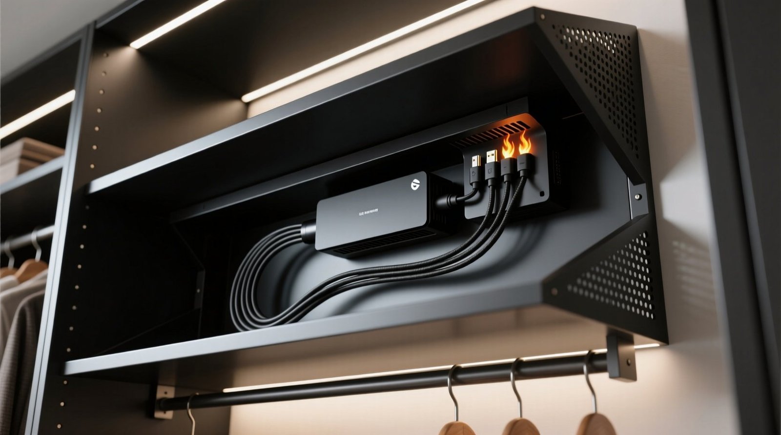 Closet organization tips hide cables without overheating.jpg