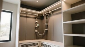 Closet organization tips hide charging cables safely.jpg