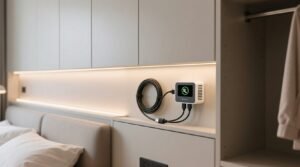 Closet organization tips hide charging cords safely.jpg