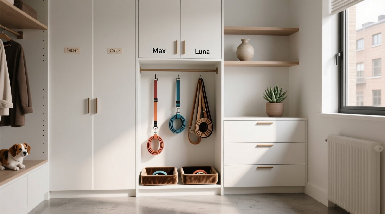 Closet organization tips hide leashes stylishly.jpg