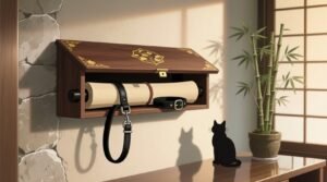 Closet organization tips hide leashes with anime scroll holders.jpg