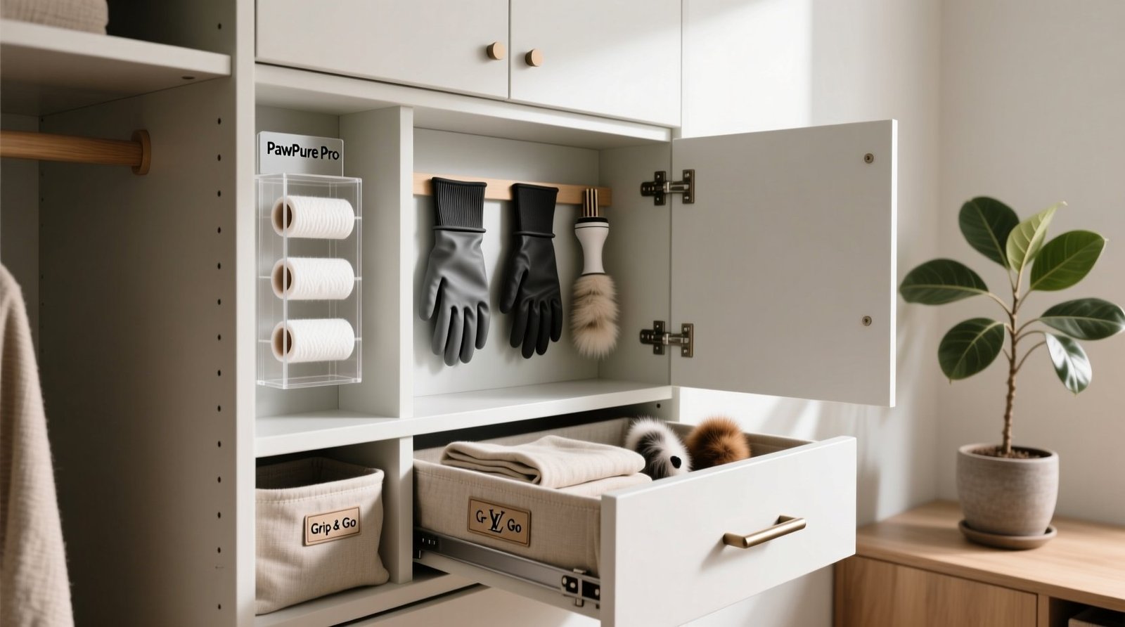 Closet organization tips hide pet hair tools.jpg