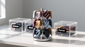 Closet organization tips is a rotating tie rack worth it.jpg