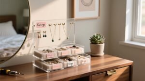 Closet organization tips jewelry sorting without drilling.jpg