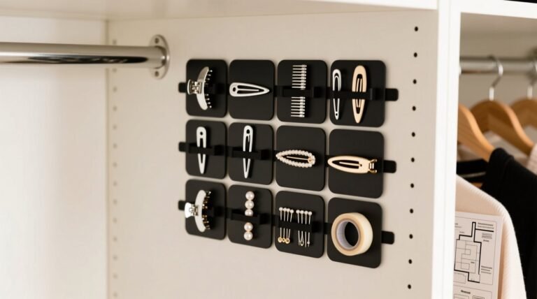 Closet organization tips magnetic hair clip storage.jpg