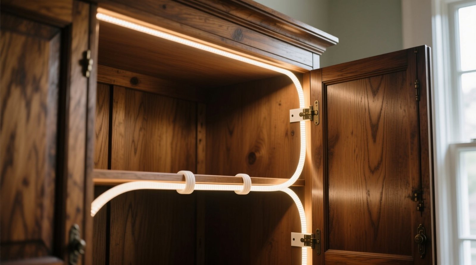 Closet organization tips no drill led lighting for vintage armoires.jpg