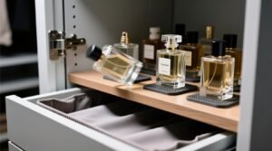 Closet organization tips perfume bottle stability.jpg