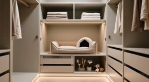 Closet organization tips pet bed integration safely.jpg