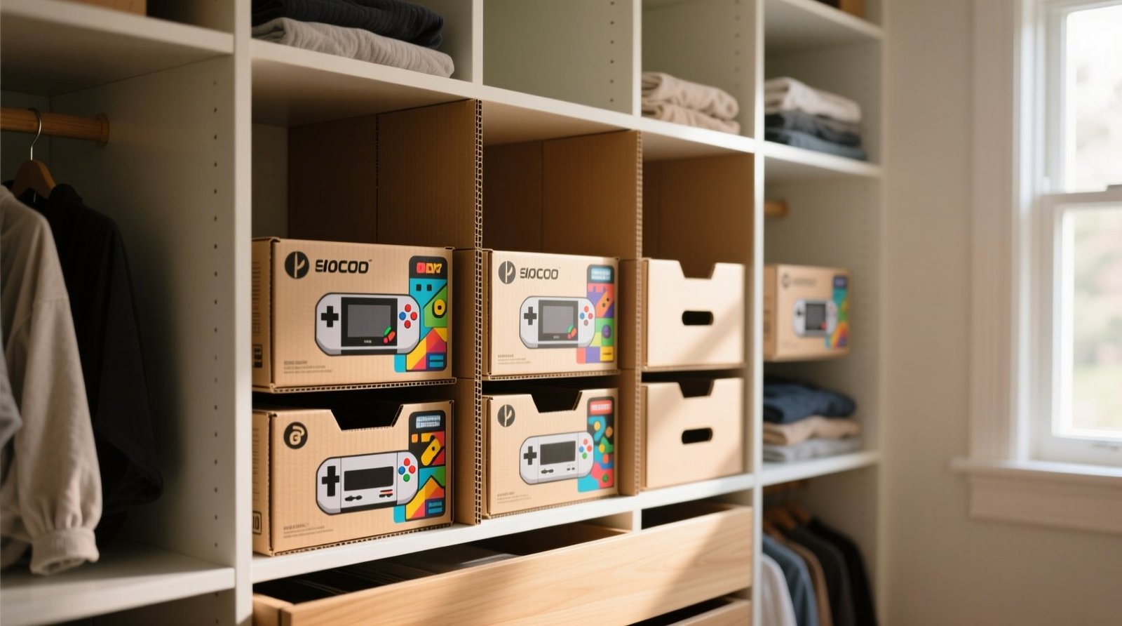 Closet organization tips repurpose gaming boxes.jpg
