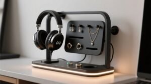 Closet organization tips repurpose headset stands.jpg