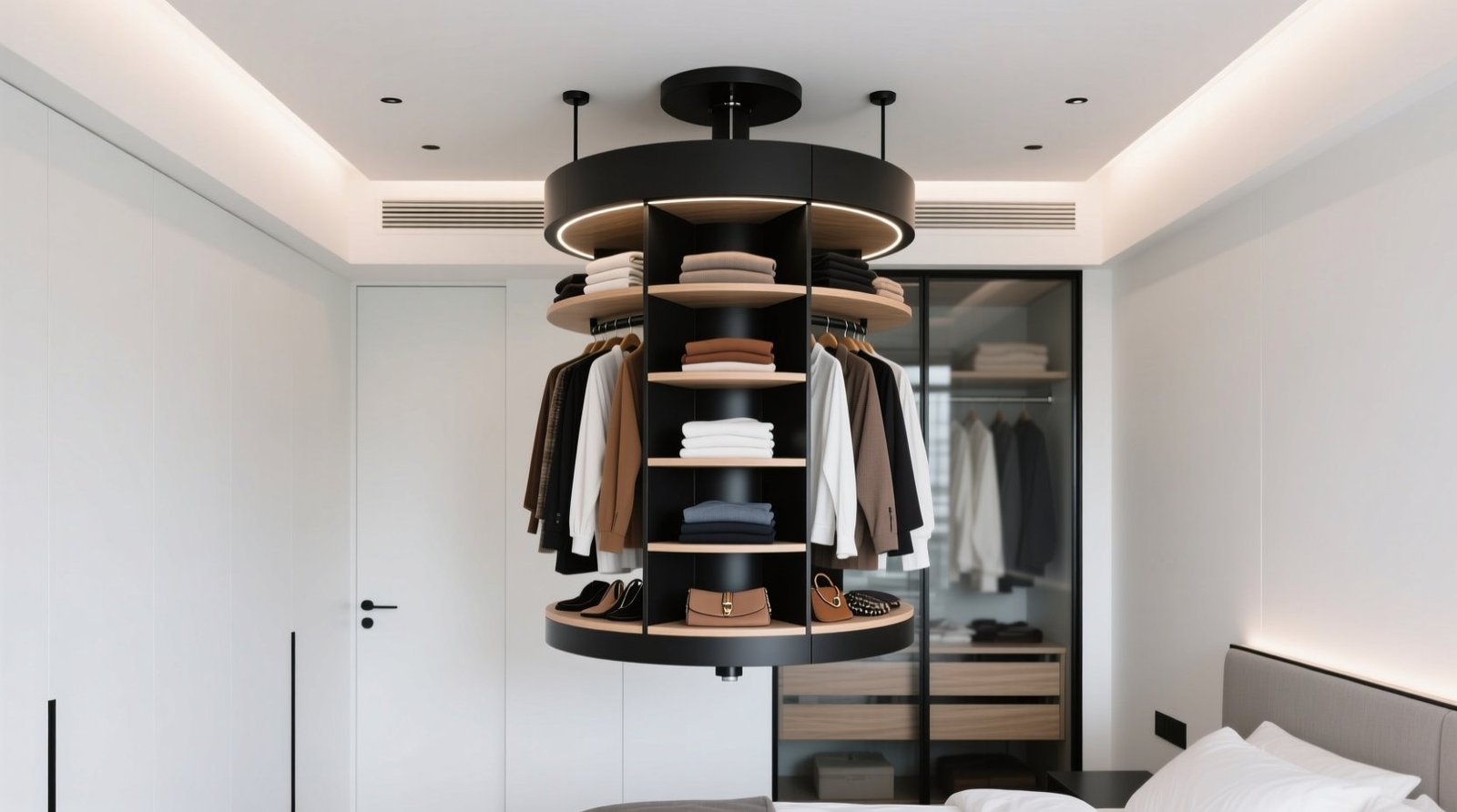 Closet organization tips rotating carousel for petite wardrobes.jpg