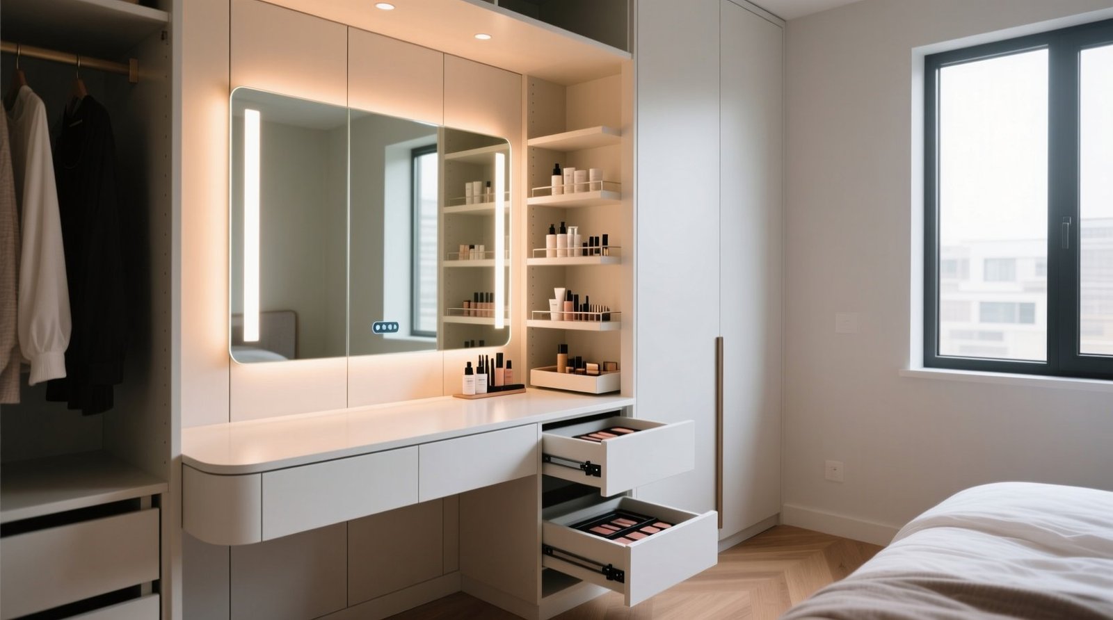 Closet organization tips shallow closet to beauty vanity.jpg