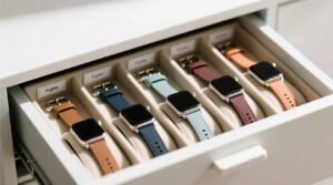 Closet organization tips smartwatch band storage.jpg