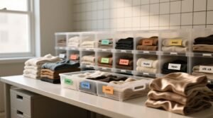 Closet organization tips sort thrifted clothes by fabric.jpg