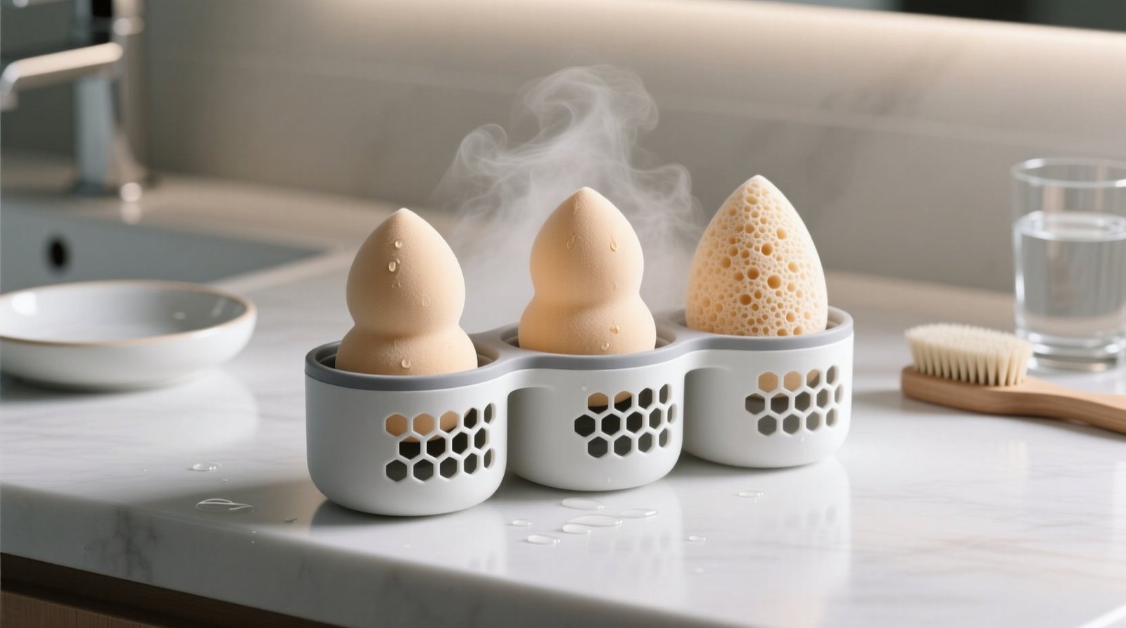 Closet organization tips store beauty sponges safely.jpg