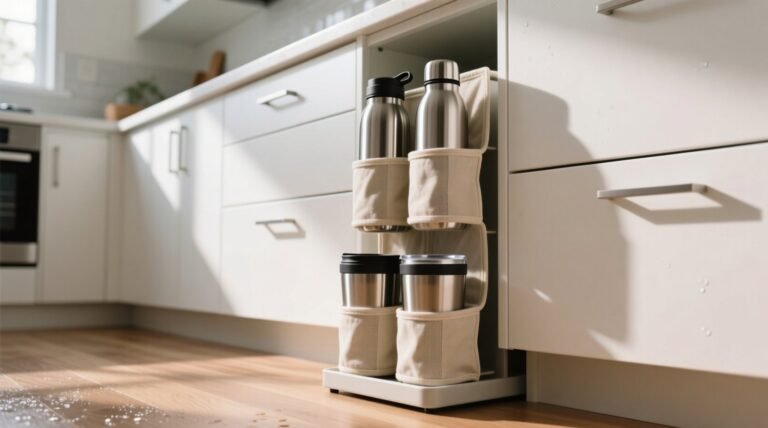 Closet organization tips store bottles without clanging.jpg