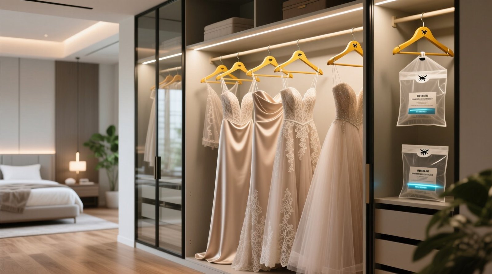 Closet organization tips store formal gowns safely.jpg