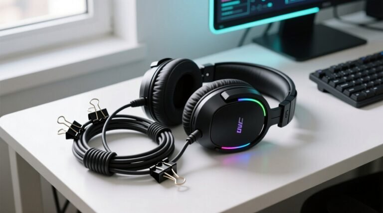 Closet organization tips store gaming headset cables without kinking.jpg