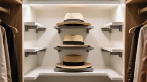 Closet organization tips store hats without crushing brims.jpg